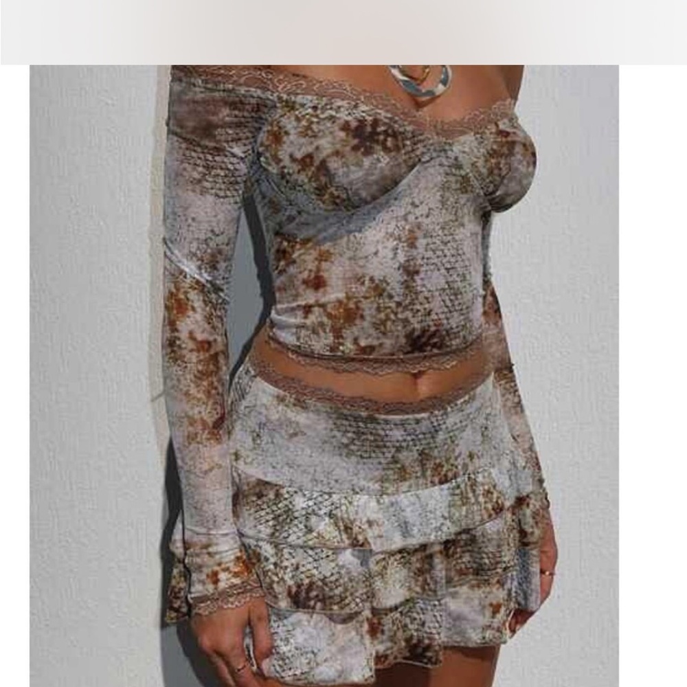 Outcast Emerson snake print long sleeve TOP